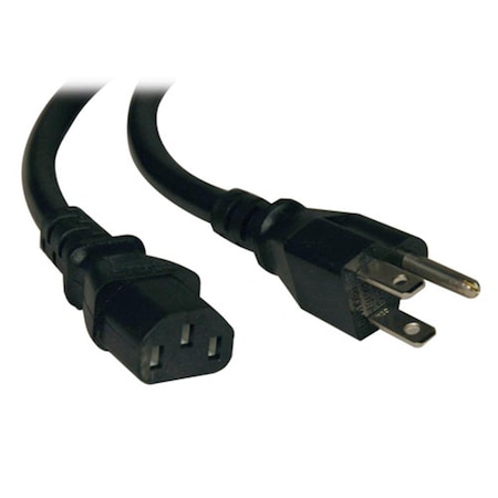 Evolve Tripp Lite, Computer Power Cord, 10A, 18AWG, 125V, NEMA 5-15P to IEC-320-C13, 1FT EV187002